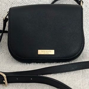 Kate Spade small black leather crossbody/shoulder purse.